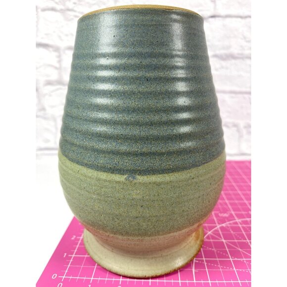 Handmade Studio Art Pottery Stoneware Ceramic Earth Glaze Lid Jar Pot Signed VTG - Picture 11 of 14